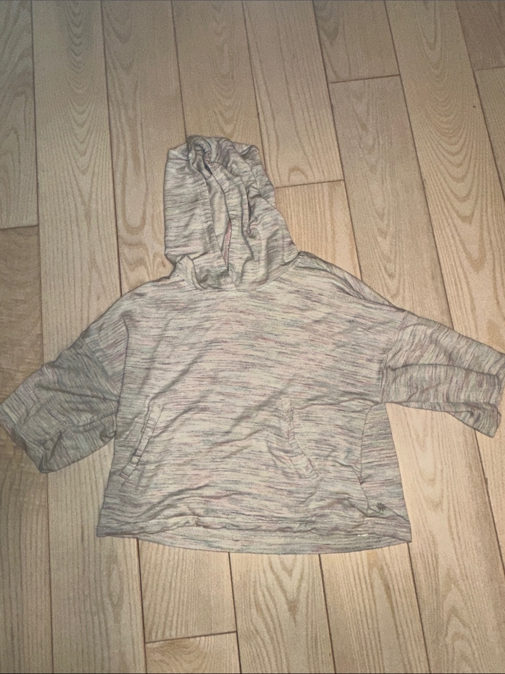 Athleta Pastel Striped Cropped Hoodie